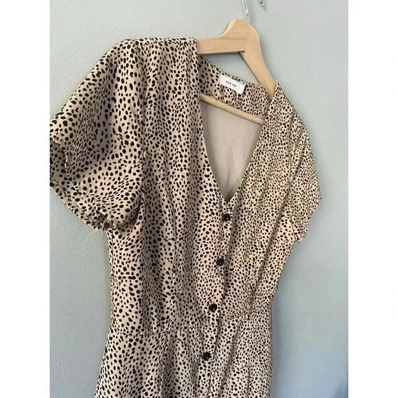 Mod Ref Cheetah Black & Brown‎ Animal Print w/ lining A-line dress Size S Small - Picture 4 of 13